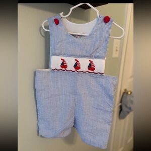 Striped Blue Sailboat Jon Jon